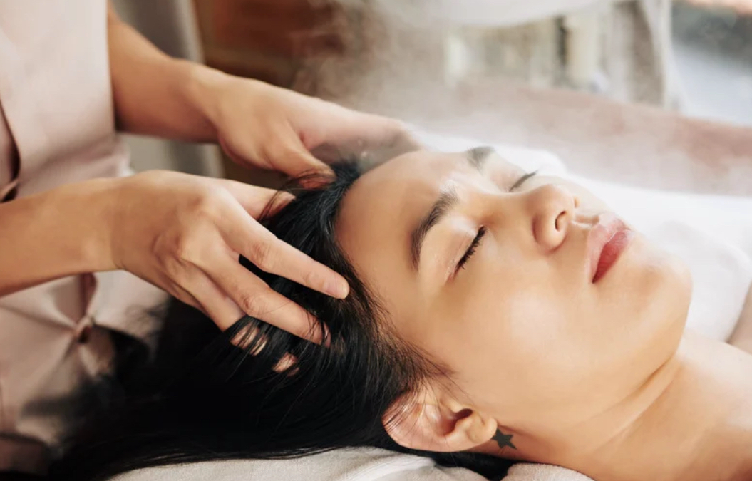 ⑥ドライヘッドスパで血流ＵＰ